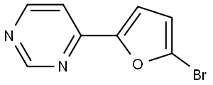 4-(5-bromofuran-2-yl)pyrimidine Struktur