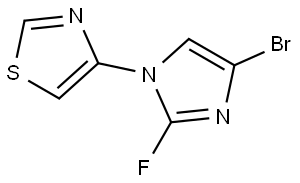 4-(4-bromo-2-fluoro-1H-imidazol-1-yl)thiazole Struktur