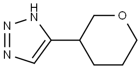 5-(tetrahydro-2H-pyran-3-yl)-1H-1,2,3-triazole Struktur