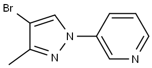 3-(4-bromo-3-methyl-1H-pyrazol-1-yl)pyridine Struktur