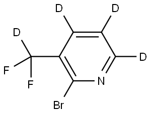 2-bromo-3-(difluoromethyl-d)pyridine-4,5,6-d3 Struktur