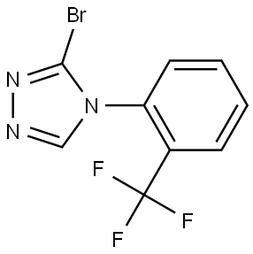 3-bromo-4-(2-(trifluoromethyl)phenyl)-4H-1,2,4-triazole Struktur