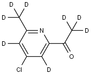 1-(4-chloro-6-(methyl-d3)pyridin-2-yl-3,5-d2)ethan-1-one-2,2,2-d3 Struktur