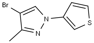 4-bromo-3-methyl-1-(thiophen-3-yl)-1H-pyrazole Struktur