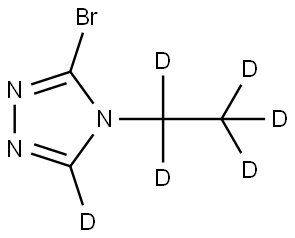 3-bromo-4-(ethyl-d5)-4H-1,2,4-triazole-5-d Struktur