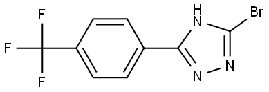 3-bromo-5-(4-(trifluoromethyl)phenyl)-4H-1,2,4-triazole Struktur