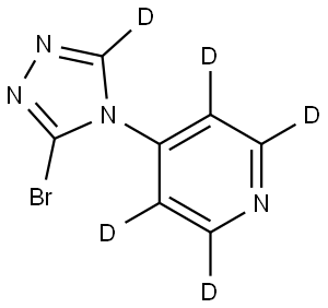 4-(3-bromo-4H-1,2,4-triazol-4-yl-5-d)pyridine-2,3,5,6-d4 Struktur