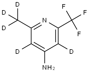 2-(methyl-d3)-6-(trifluoromethyl)pyridin-3,5-d2-4-amine Struktur