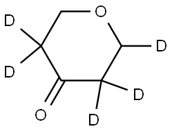 tetrahydro-4H-pyran-4-one-2,3,3,5,5-d5 Struktur