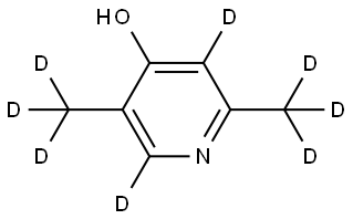 2,5-bis(methyl-d3)pyridin-3,6-d2-4-ol Struktur