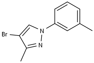 4-bromo-3-methyl-1-(m-tolyl)-1H-pyrazole Struktur