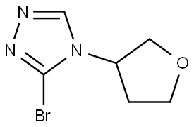 3-bromo-4-(tetrahydrofuran-3-yl)-4H-1,2,4-triazole Struktur