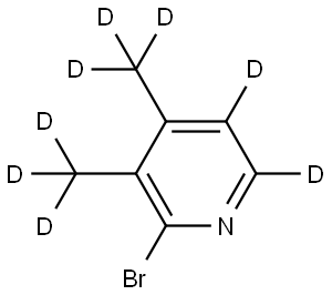 2-bromo-3,4-bis(methyl-d3)pyridine-5,6-d2 Struktur