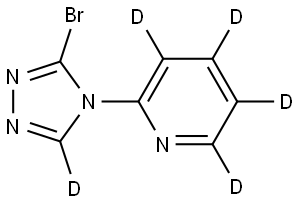 2-(3-bromo-4H-1,2,4-triazol-4-yl-5-d)pyridine-3,4,5,6-d4 Struktur