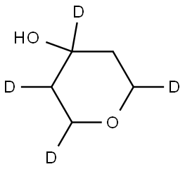 tetrahydro-2H-pyran-2,3,4,6-d4-4-ol Struktur