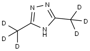 3,5-bis(methyl-d3)-4H-1,2,4-triazole Struktur