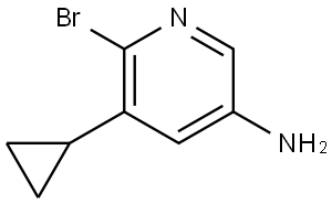 6-bromo-5-cyclopropylpyridin-3-amine Struktur