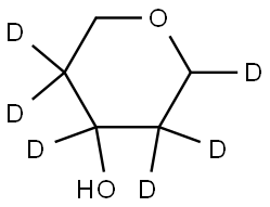 tetrahydro-2H-pyran-2,3,3,4,5,5-d6-4-ol Struktur