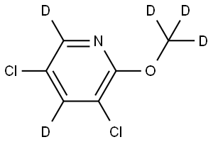 3,5-dichloro-2-(methoxy-d3)pyridine-4,6-d2 Struktur