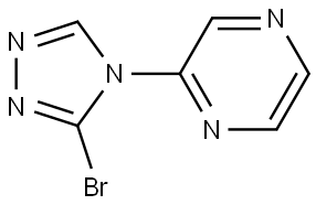 2-(3-bromo-4H-1,2,4-triazol-4-yl)pyrazine Struktur