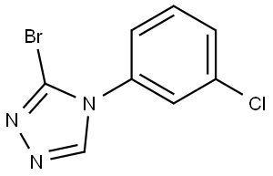 3-bromo-4-(3-chlorophenyl)-4H-1,2,4-triazole Struktur