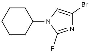 4-bromo-1-cyclohexyl-2-fluoro-1H-imidazole Struktur