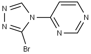 4-(3-bromo-4H-1,2,4-triazol-4-yl)pyrimidine Struktur