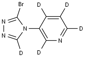 3-(3-bromo-4H-1,2,4-triazol-4-yl-5-d)pyridine-2,4,5,6-d4 Struktur