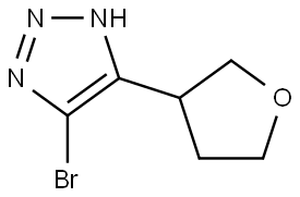 5-bromo-4-(tetrahydrofuran-3-yl)-1H-1,2,3-triazole Struktur