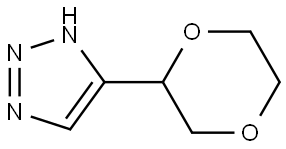 4-(1,4-dioxan-2-yl)-1H-1,2,3-triazole Struktur