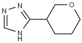 3-(tetrahydro-2H-pyran-3-yl)-4H-1,2,4-triazole Struktur