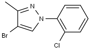 4-bromo-1-(2-chlorophenyl)-3-methyl-1H-pyrazole Struktur