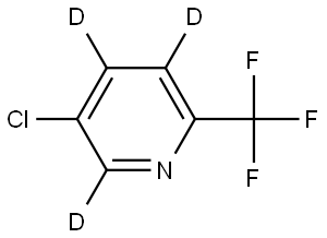 5-chloro-2-(trifluoromethyl)pyridine-3,4,6-d3 Struktur