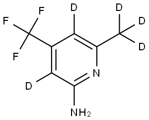 6-(methyl-d3)-4-(trifluoromethyl)pyridin-3,5-d2-2-amine Struktur