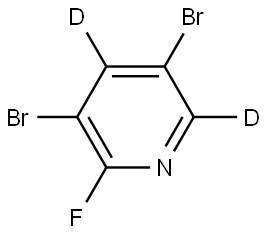 3,5-dibromo-2-fluoropyridine-4,6-d2 Struktur