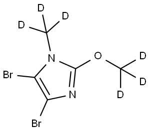 4,5-dibromo-2-(methoxy-d3)-1-(methyl-d3)-1H-imidazole Struktur