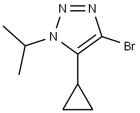 4-bromo-5-cyclopropyl-1-isopropyl-1H-1,2,3-triazole Struktur