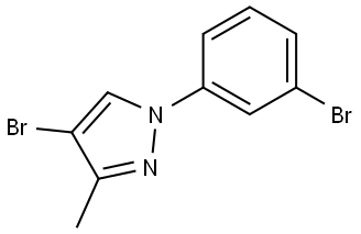 4-bromo-1-(3-bromophenyl)-3-methyl-1H-pyrazole Struktur