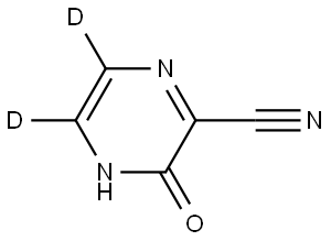 3-oxo-3,4-dihydropyrazine-2-carbonitrile-5,6-d2 Struktur