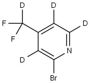 2-bromo-4-(difluoromethyl-d)pyridine-3,5,6-d3 Struktur