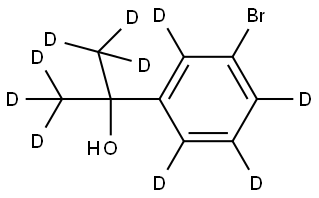 2-(3-bromophenyl-2,4,5,6-d4)propan-1,1,1,3,3,3-d6-2-ol Struktur