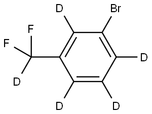 1-bromo-3-(difluoromethyl-d)benzene-2,4,5,6-d4 Struktur