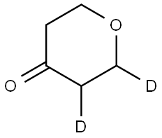 tetrahydro-4H-pyran-4-one-2,3-d2 Struktur