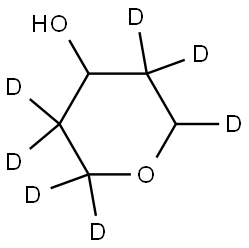 tetrahydro-2H-pyran-2,2,3,3,5,5,6-d7-4-ol Struktur