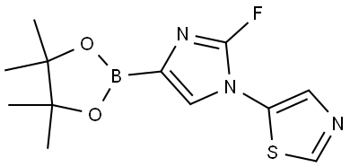 5-(2-fluoro-4-(4,4,5,5-tetramethyl-1,3,2-dioxaborolan-2-yl)-1H-imidazol-1-yl)thiazole Structure