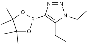 1,5-diethyl-4-(4,4,5,5-tetramethyl-1,3,2-dioxaborolan-2-yl)-1H-1,2,3-triazole Structure