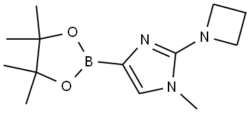 2-(azetidin-1-yl)-1-methyl-4-(4,4,5,5-tetramethyl-1,3,2-dioxaborolan-2-yl)-1H-imidazole Struktur