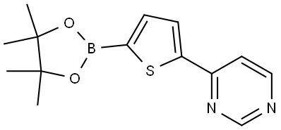 4-(5-(4,4,5,5-tetramethyl-1,3,2-dioxaborolan-2-yl)thiophen-2-yl)pyrimidine Struktur