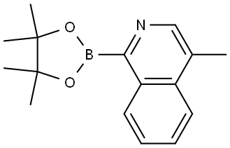 4-methyl-1-(4,4,5,5-tetramethyl-1,3,2-dioxaborolan-2-yl)isoquinoline Structure