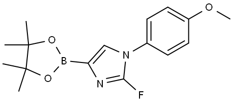 2-fluoro-1-(4-methoxyphenyl)-4-(4,4,5,5-tetramethyl-1,3,2-dioxaborolan-2-yl)-1H-imidazole Struktur